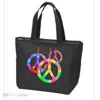 Peace Symbols Psychedelic Necklace Tote Bag thumb 3