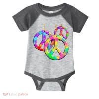 Peace Symbols Psychedelic Necklace Infant Baby Jersey Bodysuit thumb 0