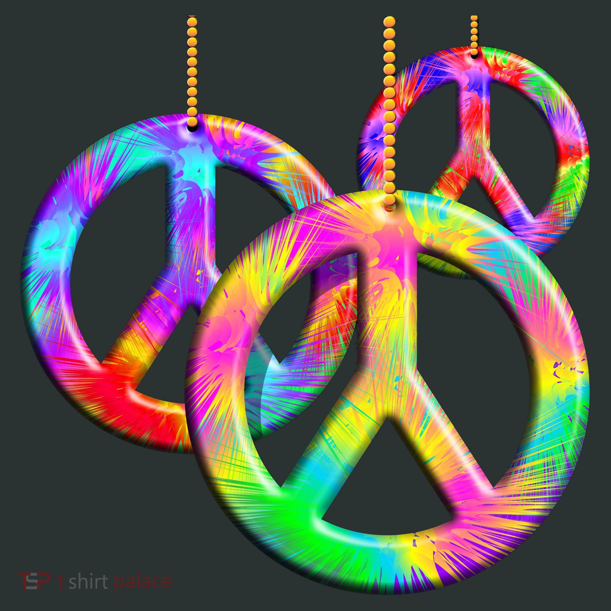 Peace Symbols Psychedelic Necklace Infant Baby Jersey Bodysuit