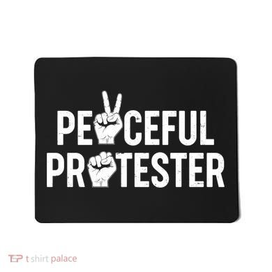 Peaceful Protester Peace Sign Protest Fist Mousepad