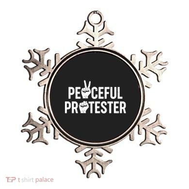Peaceful Protester Peace Sign Protest Fist Ornament
