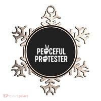 Peaceful Protester Peace Sign Protest Fist Ornament thumb 0