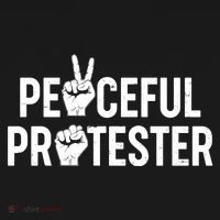 Peaceful Protester Peace Sign Protest Fist Ornament thumb 1
