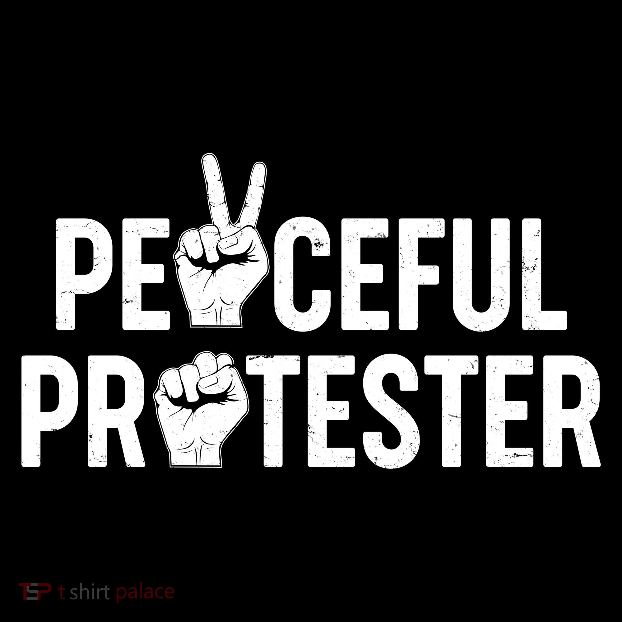 Peaceful Protester Peace Sign Protest Fist Ornament