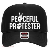 Peaceful Protester Peace Sign Protest Fist Hat thumb 0
