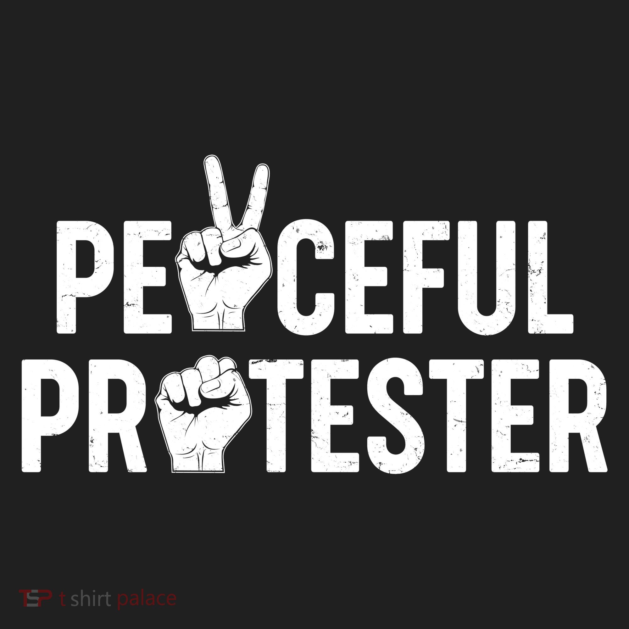 Peaceful Protester Peace Sign Protest Fist Hat