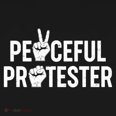 Peaceful Protester Peace Sign Protest Fist Short Acrylic Beanie
