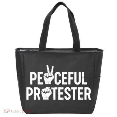 Peaceful Protester Peace Sign Protest Fist Tote Bag