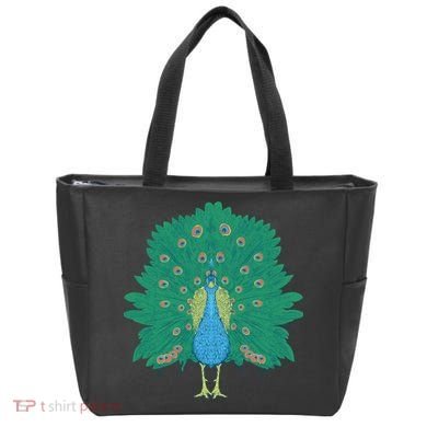 Peacock Bird Tote Bag