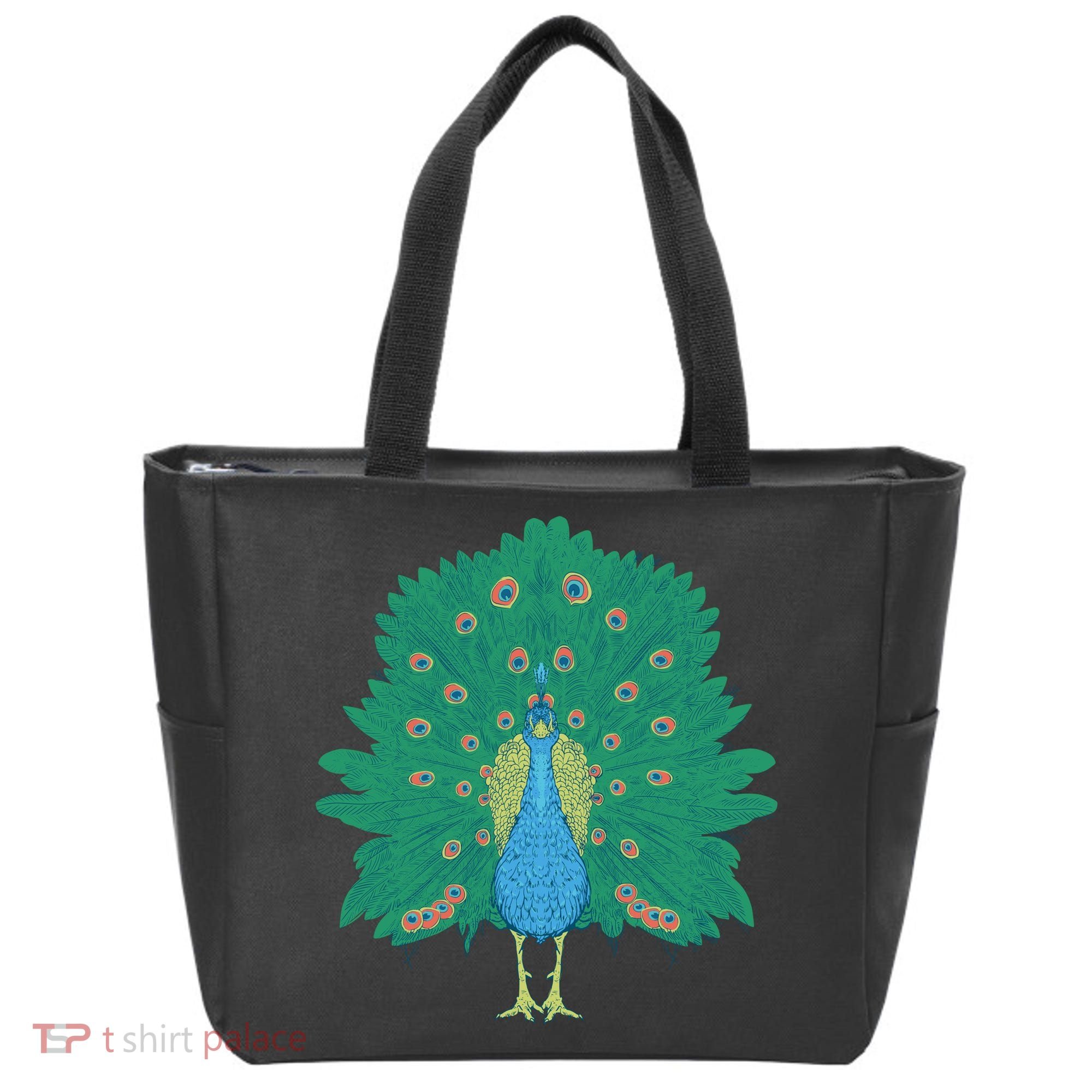 Peacock Bird Tote Bag