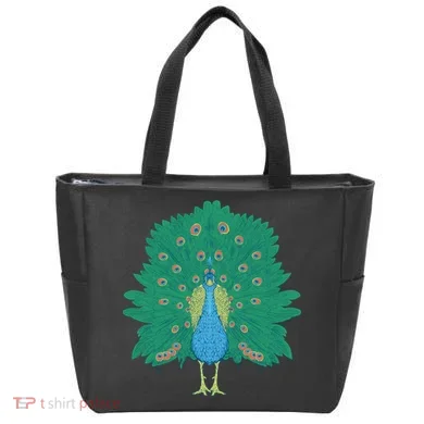 Peacock Bird Tote Bag