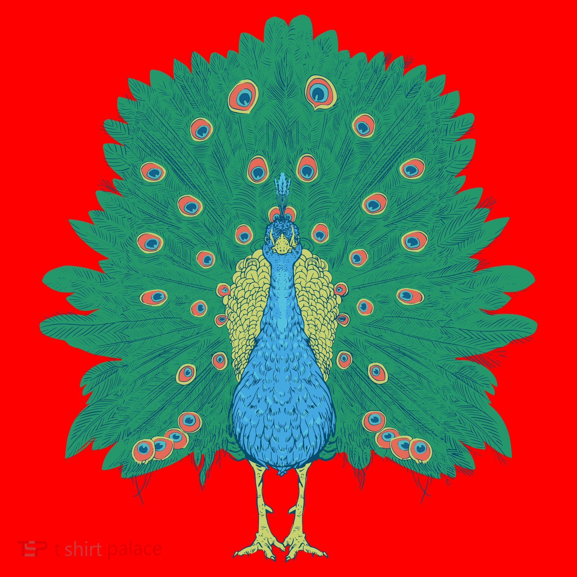 Peacock Bird Santa Hat