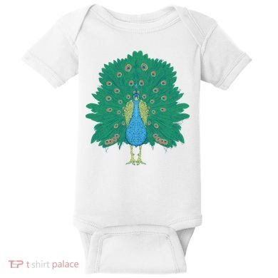 Peacock Bird Baby Bodysuit