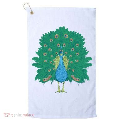 Peacock Bird Golf Towel