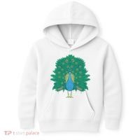Peacock Bird Kids Hoodie thumb 0