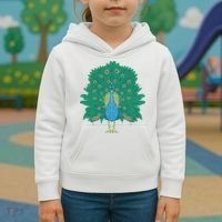 Peacock Bird Kids Hoodie thumb 3