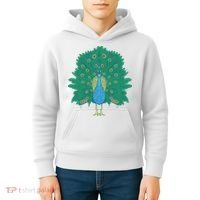 Peacock Bird Kids Hoodie thumb 4