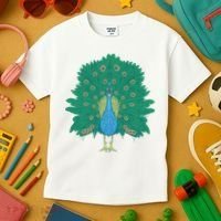 Peacock Bird Kids T-Shirt thumb 3
