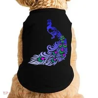 Peacock Colorful Illustration Doggie Tank thumb 0