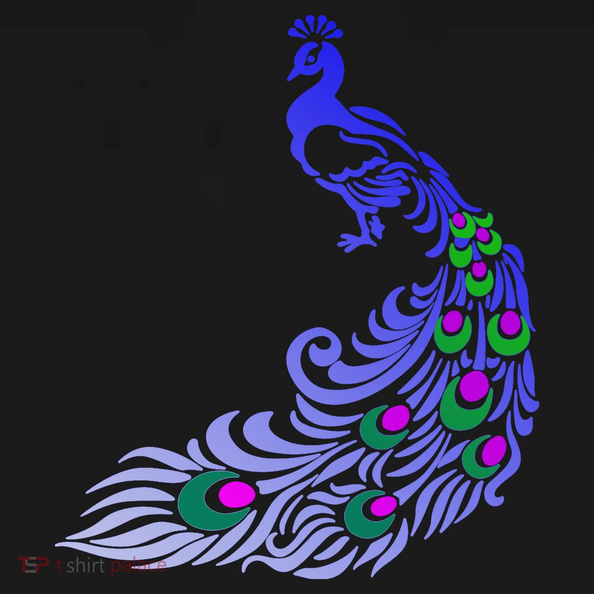 Peacock Colorful Illustration Doggie Tank