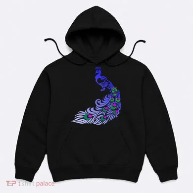 Peacock Colorful Illustration Hoodie