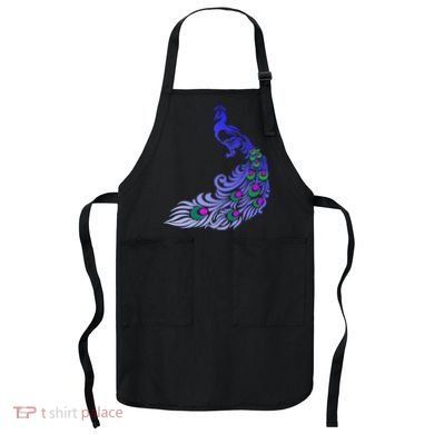 Peacock Colorful Illustration Apron