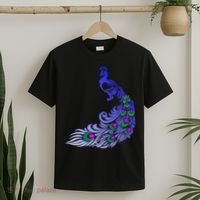 Peacock Colorful Illustration T-Shirt thumb 2