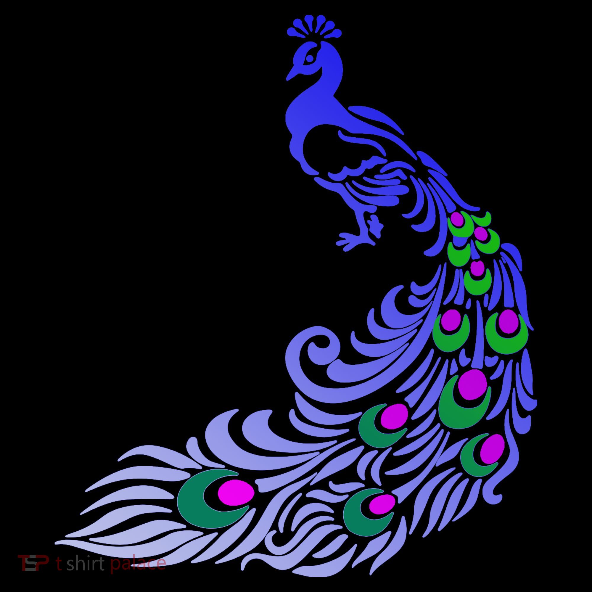 Peacock Colorful Illustration T-Shirt