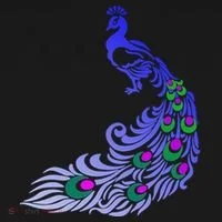 Peacock Colorful Illustration Bucket Hat thumb 4
