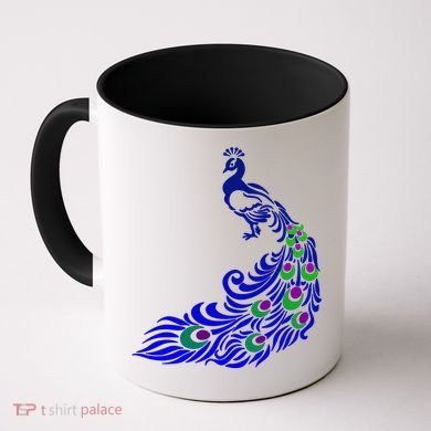 Peacock Colorful Illustration Coffee Mug