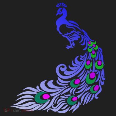 Peacock Colorful Illustration Women's Cooling Performance Crew T-Shirt