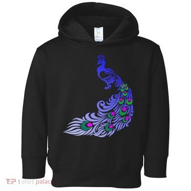 Peacock Colorful Illustration Toddler Hoodie