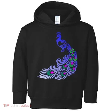 Peacock Colorful Illustration Toddler Hoodie