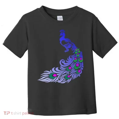 Peacock Colorful Illustration Toddler T-Shirt