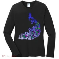 Peacock Colorful Illustration Women's Long Sleeve Shirt thumb 0