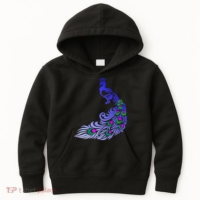 Peacock Colorful Illustration Kids Hoodie