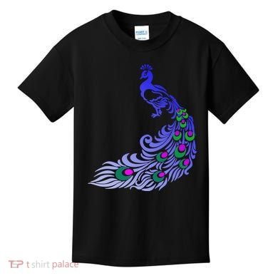Peacock Colorful Illustration Kids T-Shirt