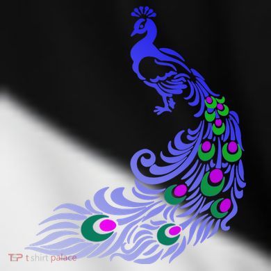 Peacock Colorful Illustration Toddler Fine Jersey T-Shirt