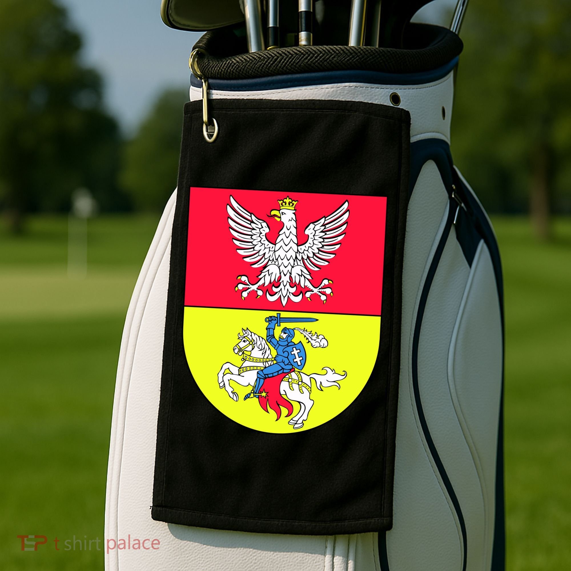 Polish Eagle Bialystok Coat Of Arms City Golf Towel