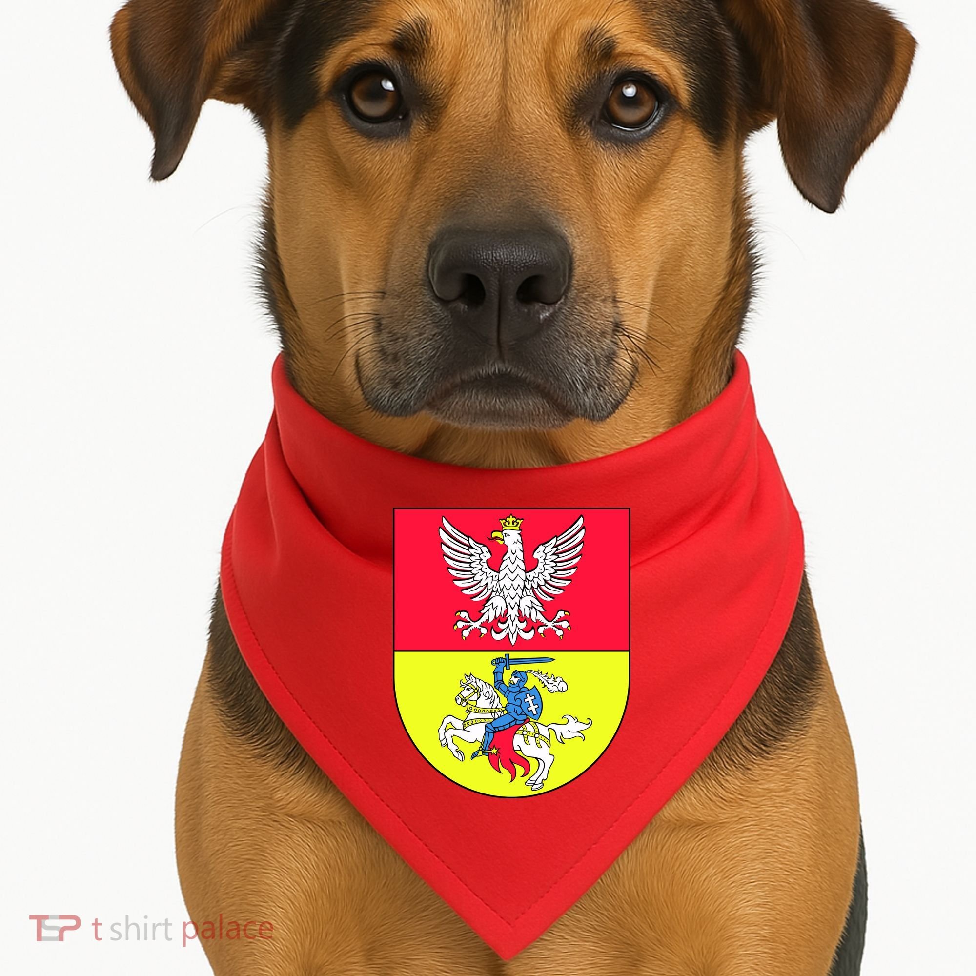 Polish Eagle Bialystok Coat Of Arms City USA-Made Doggie Bandana