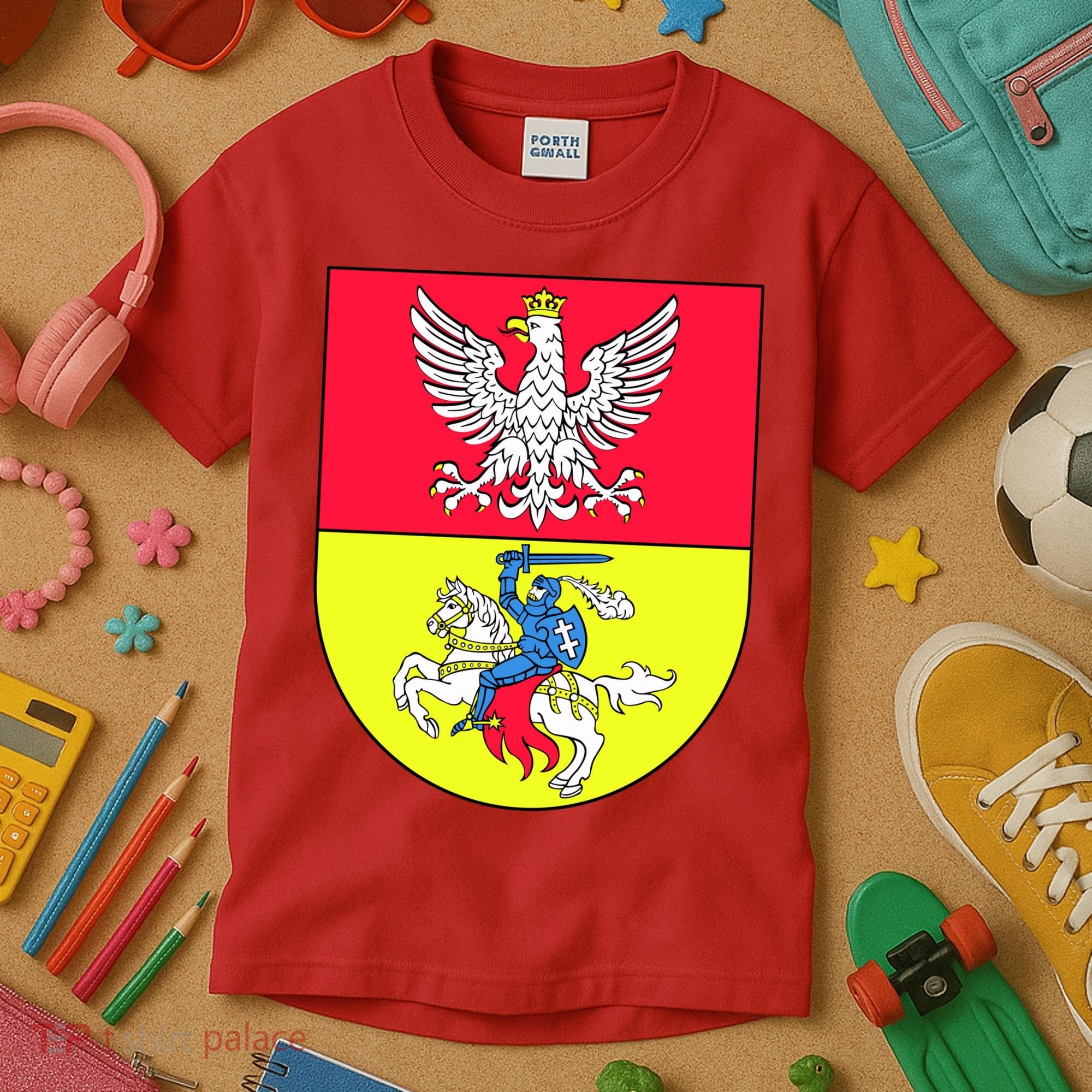 Polish Eagle Bialystok Coat Of Arms City Kids T-Shirt