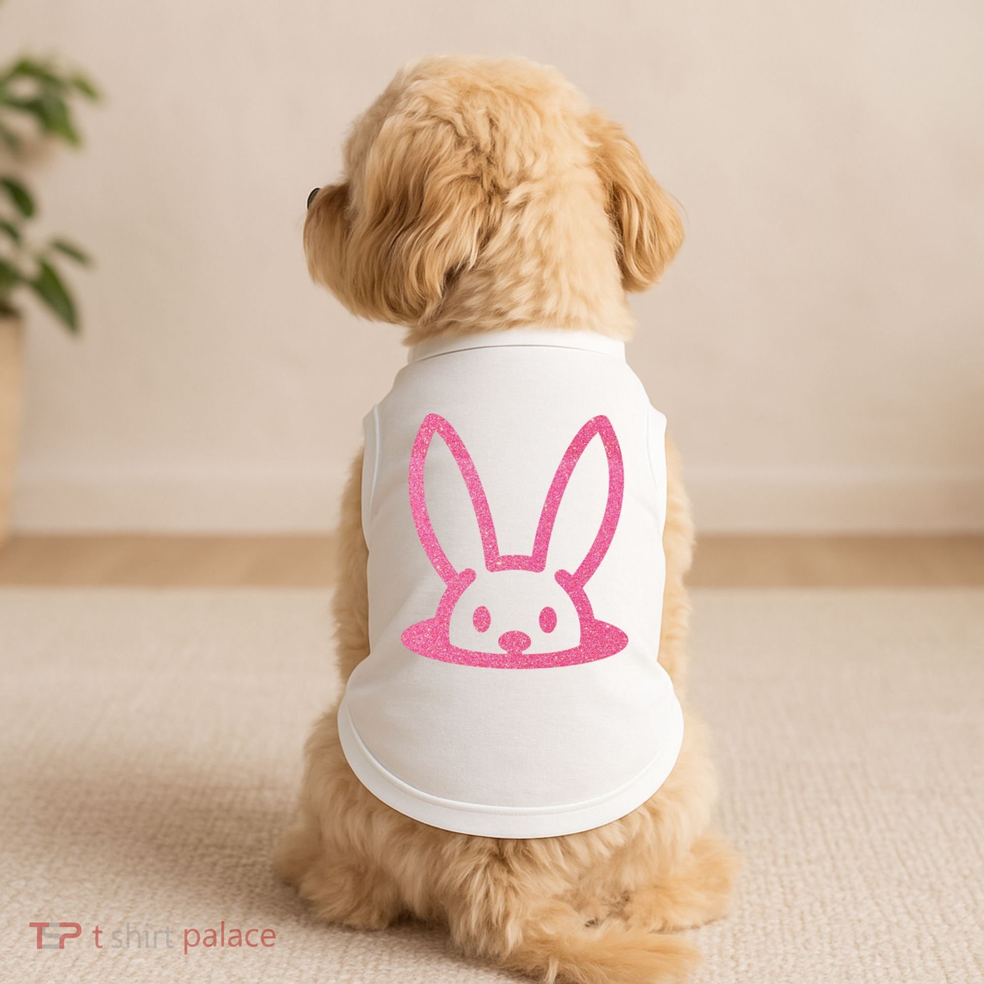 Peaking Easter Bunny Cute Doggie Tank