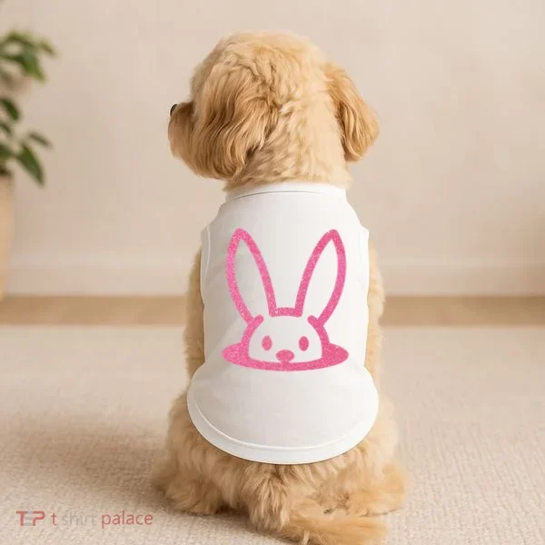 Peaking Easter Bunny Cute Doggie Tank