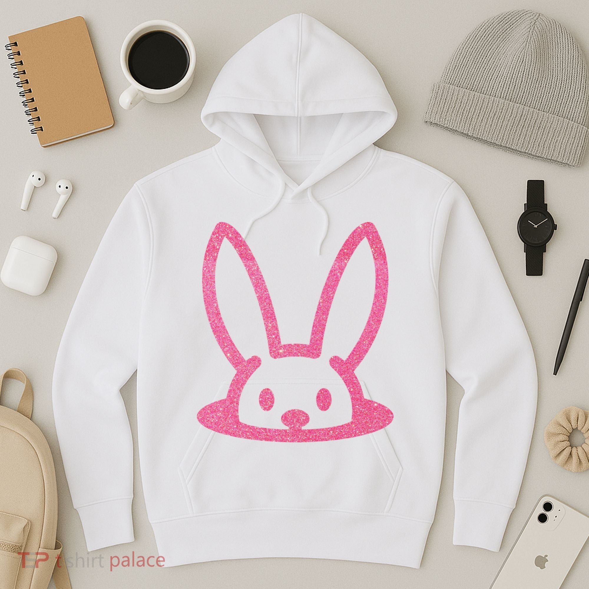 Peaking Easter Bunny Cute Hoodie
