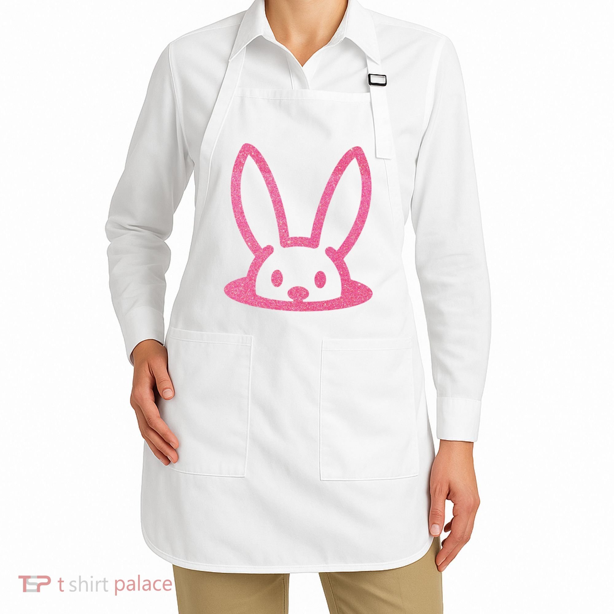Peaking Easter Bunny Cute Apron