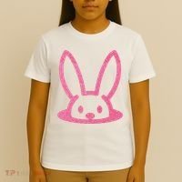 Peaking Easter Bunny Cute T-Shirt thumb 4
