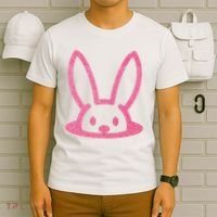 Peaking Easter Bunny Cute T-Shirt thumb 6