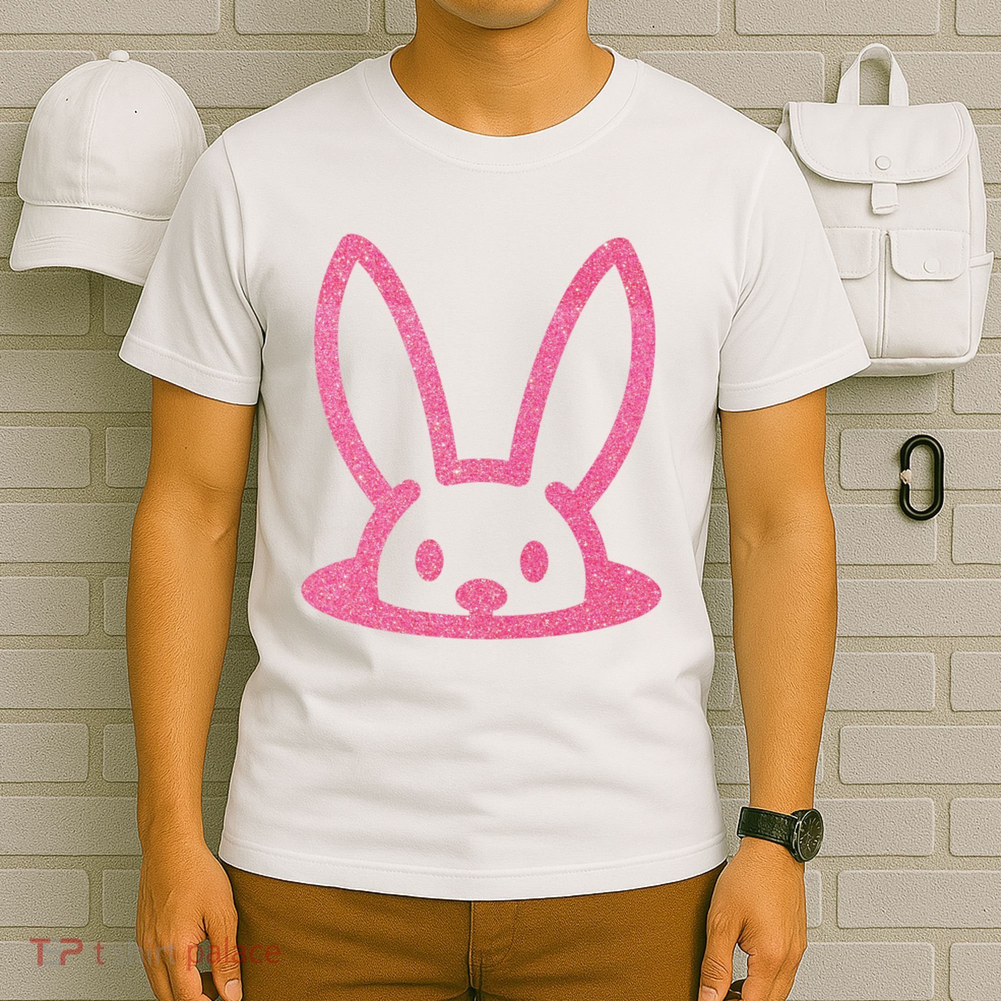 Peaking Easter Bunny Cute T-Shirt