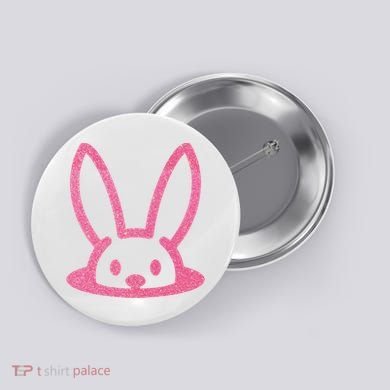 Peaking Easter Bunny Cute Button