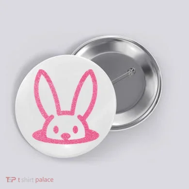 Peaking Easter Bunny Cute Button